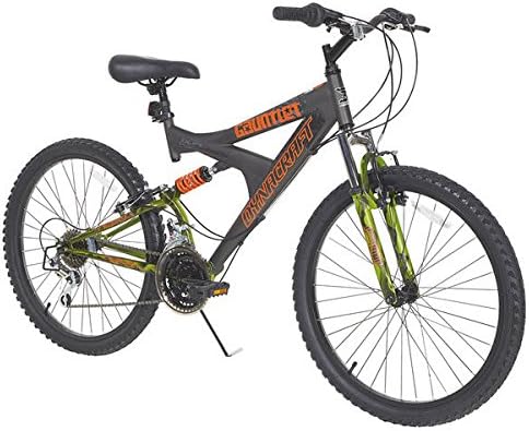 Bike / Mountain Bike, 21 Speed Grey 24-inch Boys Bike Built 8152-52TJ with Sturdy Steel Frame (39" L X 24" W X 64" H)