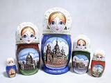 White Nights Russian Nesting Doll 5pc./6