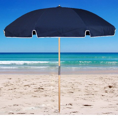 patio umbrella-7.5 ft. Acrylic Beach Umbrella by Frankford Navy Blue