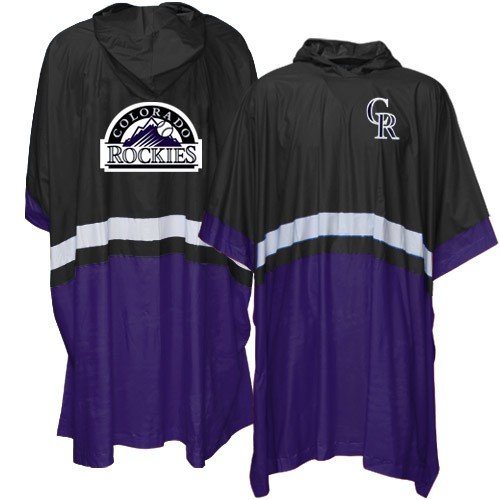 Buy Colorado Rockies Black Team Poncho by Football Fanatics