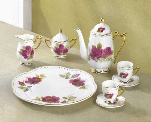 CERAMIC ROSES TEASET