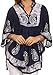 Sakkas Amori V-Neck Embroidery Poncho Top/Cover Up