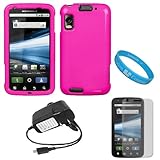 Hot Pink Durable Two Piece Protective Rubberized Crystal Hard Case Cover fo ....