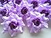 (100) Silk Purple Roses Flower Head - 1.75