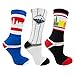 3 Pairs Strideline Athletic Men's Sport Crew Socks Strapped Fit One Size Designs