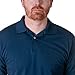 Hanes Men's Cotton-Blend EcoSmart Jersey Polo with Pocket-XL-Navy