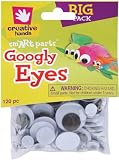 Creative Hands SmART Parts Glue-On Googly Eyes 5mm-30mm 120-Pack: Black