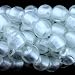 Beads - Silver Foil Glass - White : Round-Plain - title=