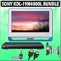 Sony Bravia M-Series KDL-19M4000/L 19-Inch 720p LCD HDTV (Blue) + Sony DVD Player w/ Deluxe Accessory Kit