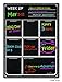 Dry Erase Calendar Magnetic Chalkboard Design Flexible Black Magnet Board for Refrigerator Black Fluorescent Magnetic Organizer Board Fridge Calendar Magnet Chalk Markers Board Planner Calendar Weekly