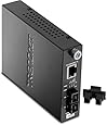 TRENDnet Intelligent 10/100Base-TX to 100Base-FX Single Mode SC Fiber Converter (15KM, 9.3 Miles) TFC-110S15i