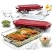 Anchor Hocking Sculptured Design Ovenware with Bonus Dessert Cups and Lids