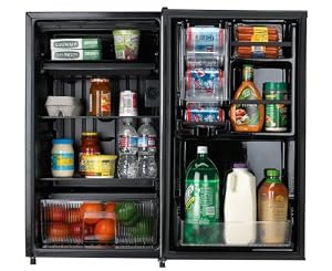 Sanyo Sr-3720m Counter-high Refrigerator Black And Platinum Stainless-steel Door by Sanyo