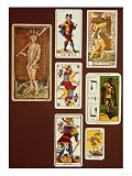 0 The Fool seven tarot cards from different packs by , giclee print, 18 x 24