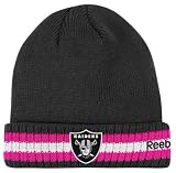 Reebok Oakland Raiders Breast Cancer Awareness Sideline Cuffed Knit Hat One Size Fits All