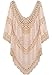 Bestyou Women's Fashion Swimwear Cover-ups Crochet Cover up Tunic Beach Dress (Beige),One Size Fits Most