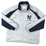 MLB Men's New York Yankees Full Zip Jacket, Grey, Large