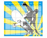 Skateboard Jotz Self-Adhesive Dry Erase Wall Calander