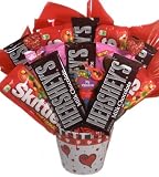 Hugs and Kisses Candy Bouquet – A Valentine’s Day Gift Basket Idea!- For Her – For Him – For Kids