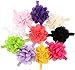 Qandsweet Baby Girl Elastic Headbands with Chiffon Flower