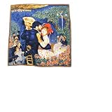 Art Silk Scarf Wrap w/ Renoir's Dance in The Country, One size