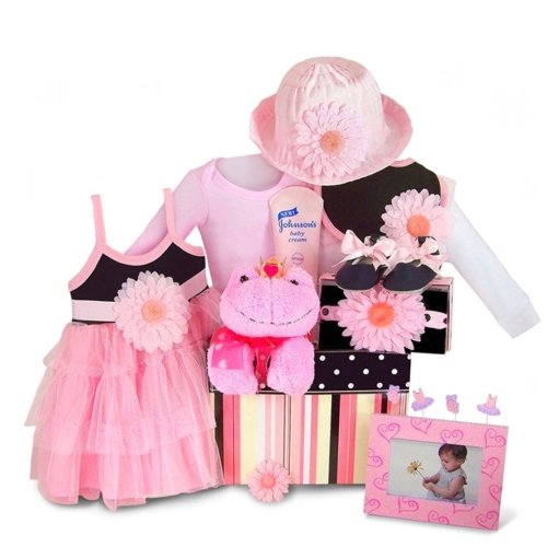 Perfectly Precious Princess Baby Girl Gift Basket for Newborns - Gift Idea for Her First Valentines Day
