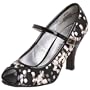 Madden Girl Women's Molliie Open Toe Mary Jane Pump,Black Multi,9.5 M US