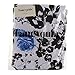 Fancyqube(TM Women Pleated Vintage Skirts Floral Print Midi Skirt Blue Medium