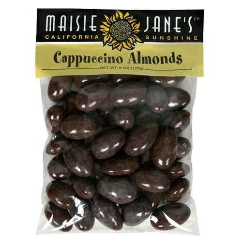 Maisie Jane's Cappuccino Almonds, 6-Ounce Packages (Pack of 3)