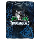 Minnesota Timberwolves NBA Royal Plush Raschel Blanket (Fierce Series) (60"x80")