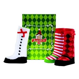 Elegant Baby Xmss Knee High Baby Girl Organic Socks - 3 Pk