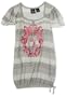 Baby Phat Girls 7-16 Printed Stripe Top,Black,Large
