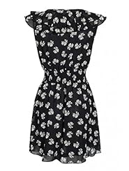   General Print Winter Chiffon/Polyester  Dress With a Bow(s) and Ruffles