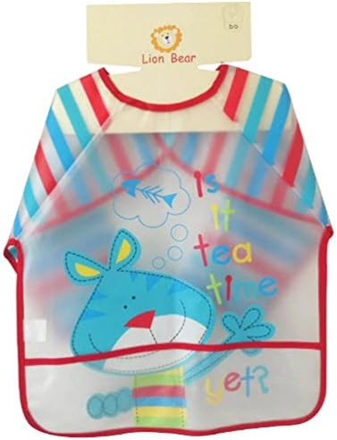 Long Sleeve Waterproof Coverall Baby Bibs Cute Animals Toddler Newborn Scarf Feeding Smock For Children