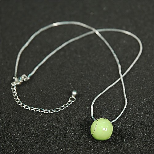 Tennis Ball Necklace with Silver Chain