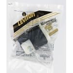 Leviton 5466-C 20 Amp, 250 Volt, Plug, Straight Blade, Industrial Grade, Grounding, Black-White