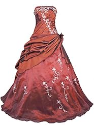 Organza/Taffeta Beaded Lace-Up Sequined Evening Dress/Prom Dress 