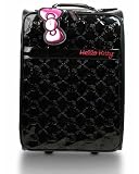 Hello Kitty Black Patent Embossed Roll On Luggage