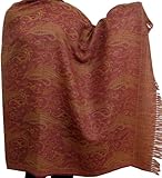Indian Shawls for Women Paisley Wool 84 x 42 inches