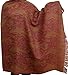 Indian Shawls for Women Paisley Wool 84 x 42 inches