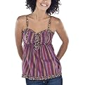 Juniors' Mossimo Supply Co. Ruffle Placket Sleeveless Cami - Pink/Brown Combo