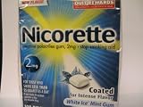 Nicorette OTC Stop Smoking Nicotine Gum, 2mg-White Ice Mint-100 ct.
