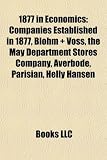 1877 in Economics: Companies Established in 1877, Blohm + Voss, the May Department Stores Company, Averbode, Parisian, Helly Hansen HELLY HANSEN