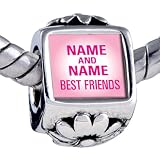 Pandora Style Bead Best Friends Custom European Charm Bead Fits Pandora Bracelet Pandora Style Bead Best Friends Custom European Charm Bead Fits Pandora Bracelet