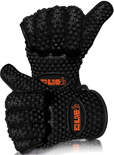 2 Heat Resistant Cooking Gloves ★ Work For Smoking, Baking, Grilling, Camping, Barbecue, Kitchen , Oven, Fireplace, Microwave And More ★ Perfect As BBQ Gloves, Silicone Oven Mitt Or Working Gloves★ Easy To Remove And Clean Cooking Mitts ★ FREE Grilling Recipe eBook AND FREE Lifetime Guarantee! ★ Non-Slip, Waterproof, High-Performance Insulated Food Prep Safety Gloves ★ Mitten Gloves Will Protect You From Avoidable Burns ★ Safely Handle Hot Objects And Hot Food With Our Protective FDA APPROVED ECO GLOVES
