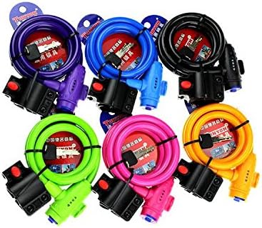 Etimes8 Bycle Security Chain Lock 4 Feet Black Blue Red Yellow White Gree Colors Optional with 2 Key Cable Combination Prevent Bike From Stolen