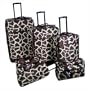 American Flyer Animal Print 5 Piece Luggage Set - Giraffe Brown