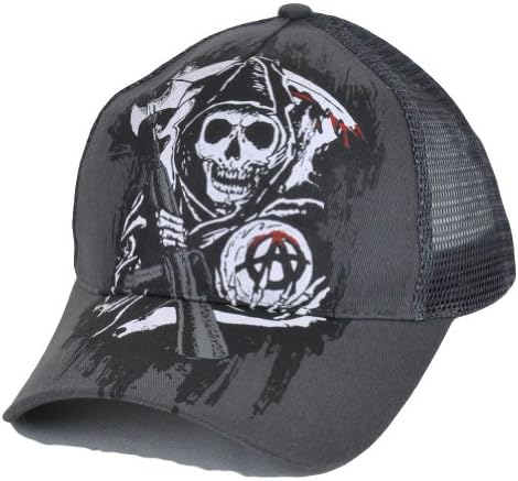 Sons of Anarchy Snapback Mesh Print TV Show Fear the Reaper Skulls Grey Hat Cap