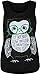 WearAll Women's Owl Print Vest Top - Black - US 8-10 (UK 12-14)