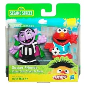  SESAME STREET PLAYSKOOL Soccer Friends Count Von Count & Elmo